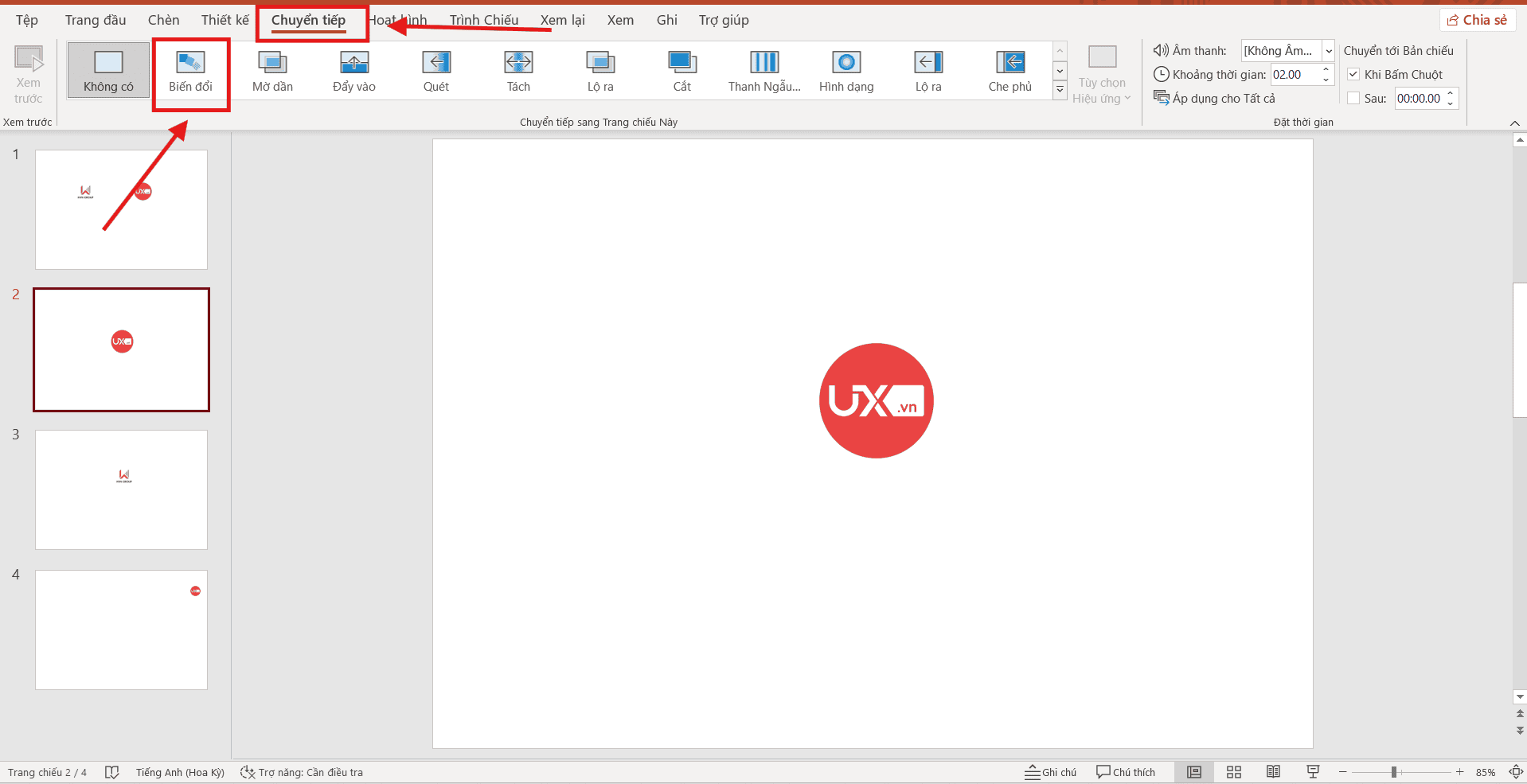 Tạo GIF tự động trong PowerPoint từ nhiều Slide