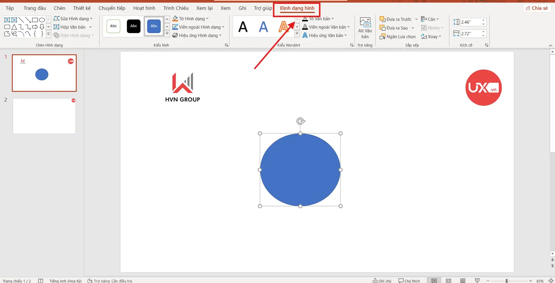 Tùy chỉnh màu sắc