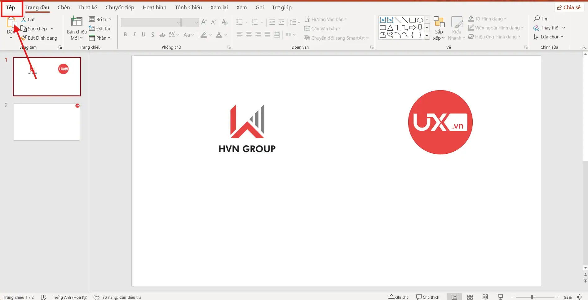 Cách bỏ gạch chân đỏ trong PowerPoint cho toàn bộ tệp