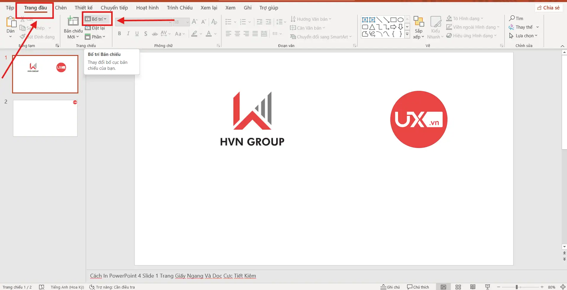 Cách chia đôi Slide trong PowerPoint
