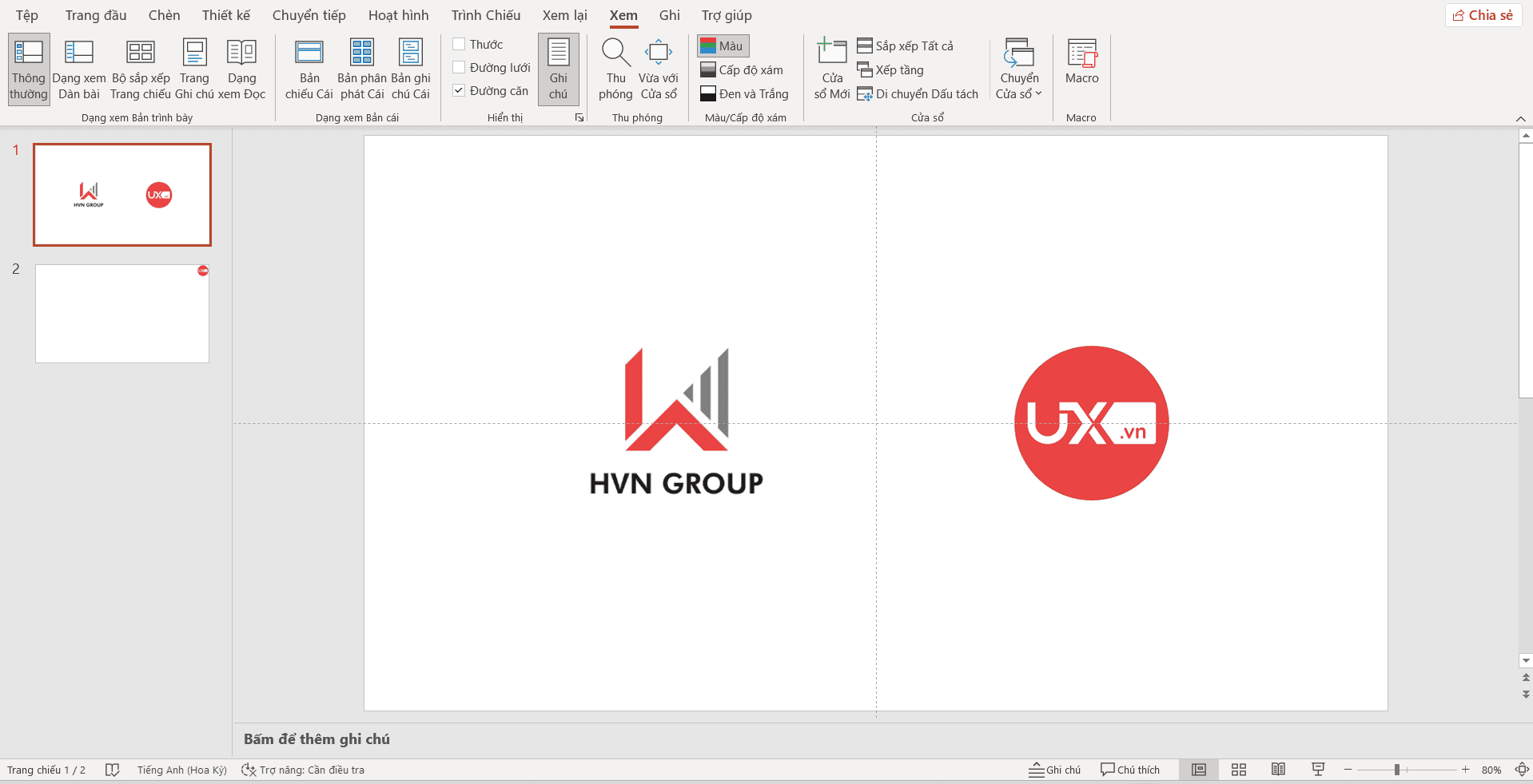 Cách chia đôi Slide