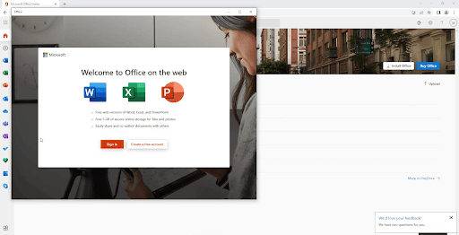 Cách đăng nhập PowerPoint thông qua ứng dụng Microsoft Office
