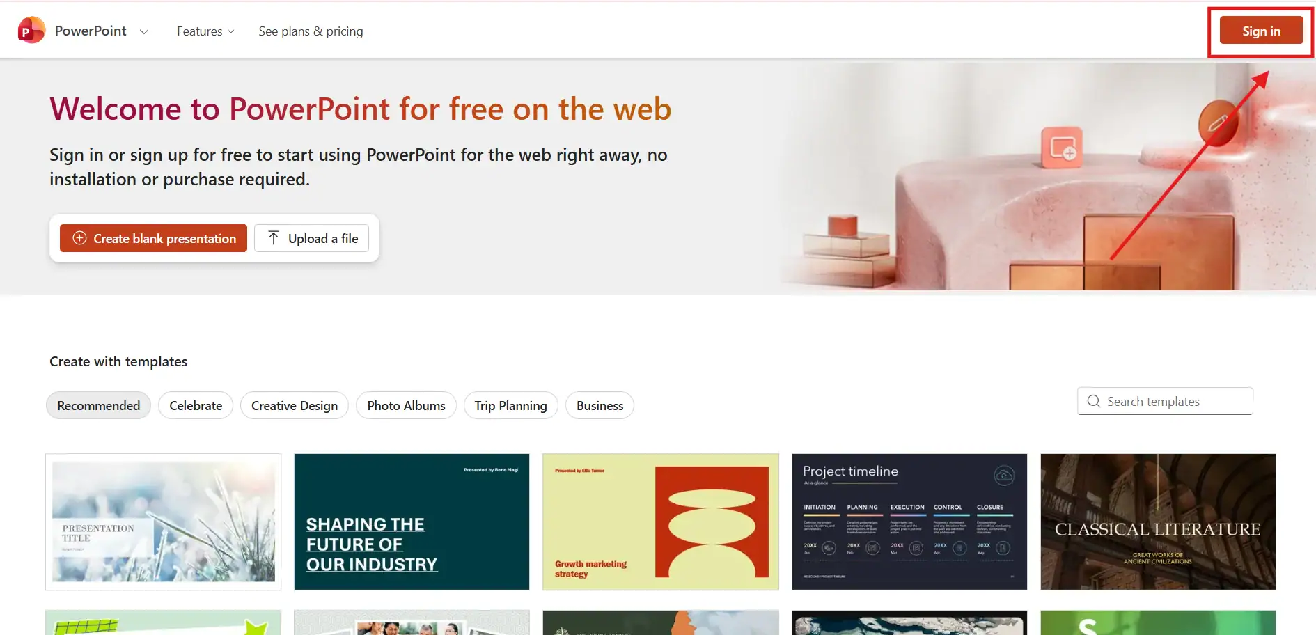 Cách đăng nhập PowerPoint trên máy tính