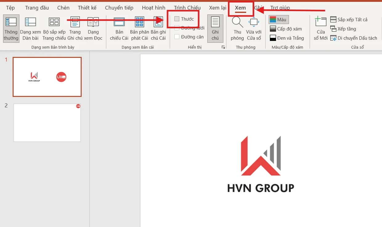 Căn lề chuẩn trong PowerPoint