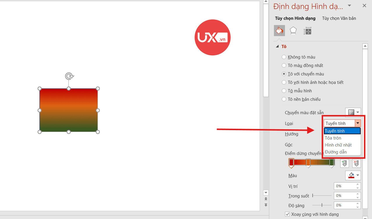 Chỉnh Gradient cho hình khối