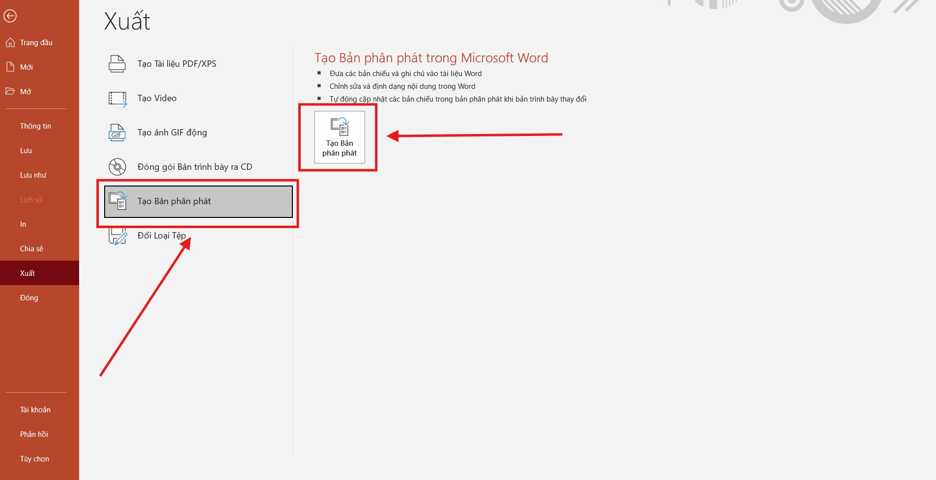 Chuyển Ppt sang Word trên máy tính