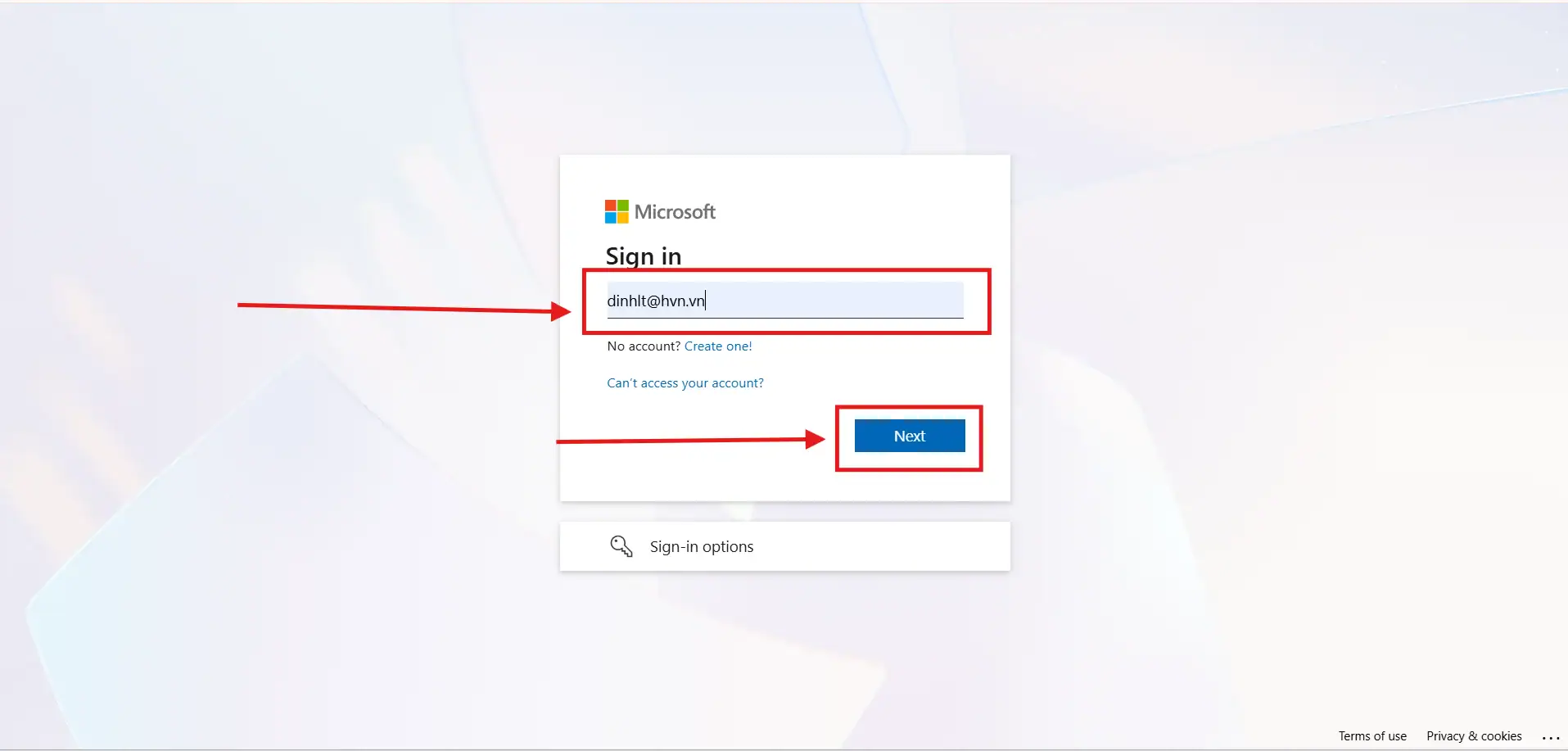 Cung câp thông tin danh tính tài khoản