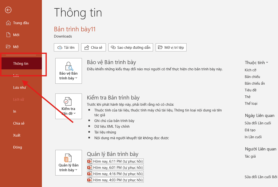 Đếm số từ trong PowerPoint