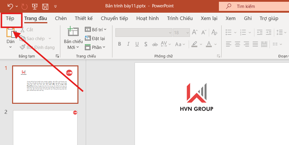 Đếm số từ trong Slide PowerPoint