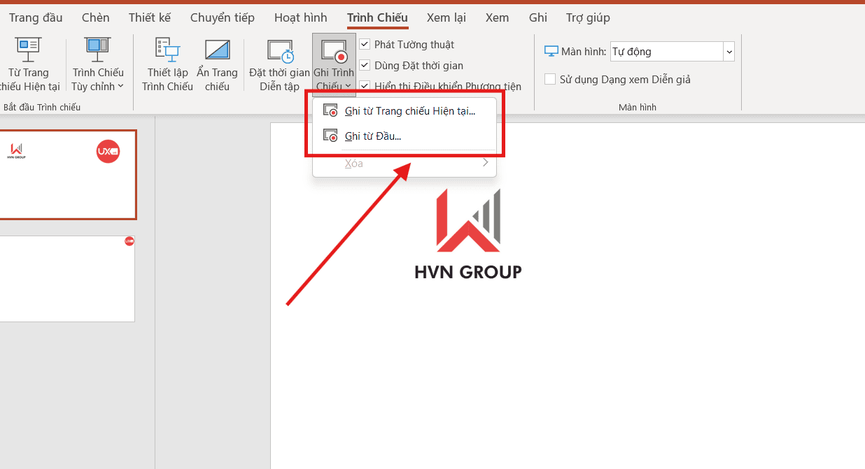 Ghi âm bài thuyết trình