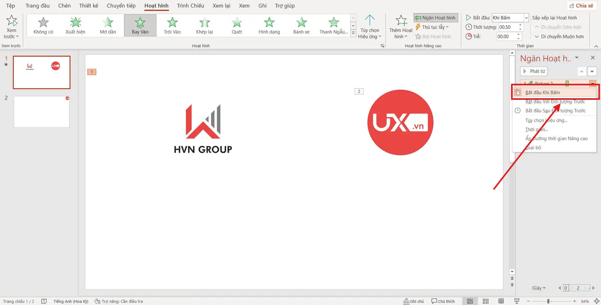 Kiểm tra ngăn hoạt hình
