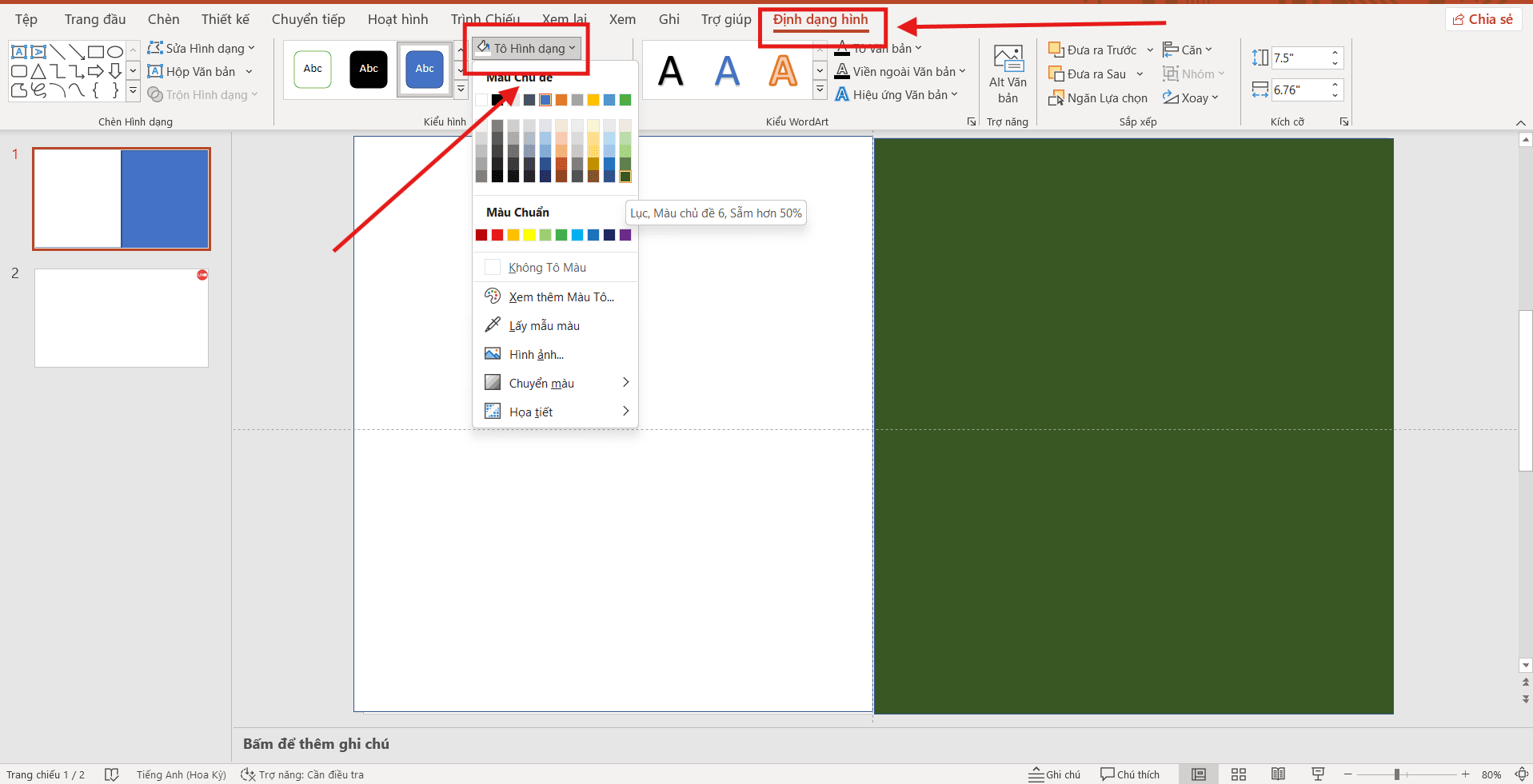 Mẹo hiệu ứng chia đôi bằng Shape