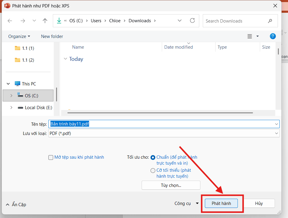 Phát hành bản PDF
