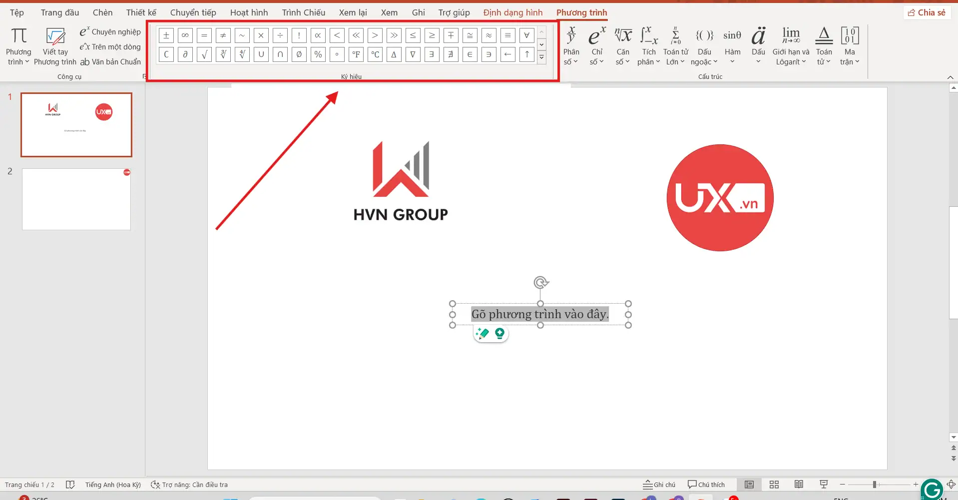 Sử dụng thanh công cụ thiết kế
