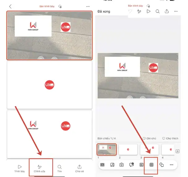Tạo bảng Ppt trên điện thoại