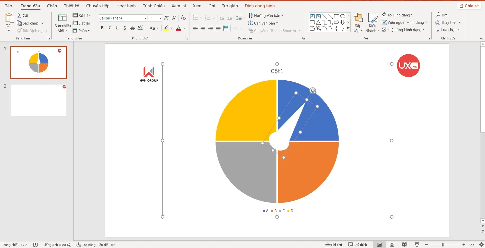 Tạo kim chỉ cho vòng quay Randum