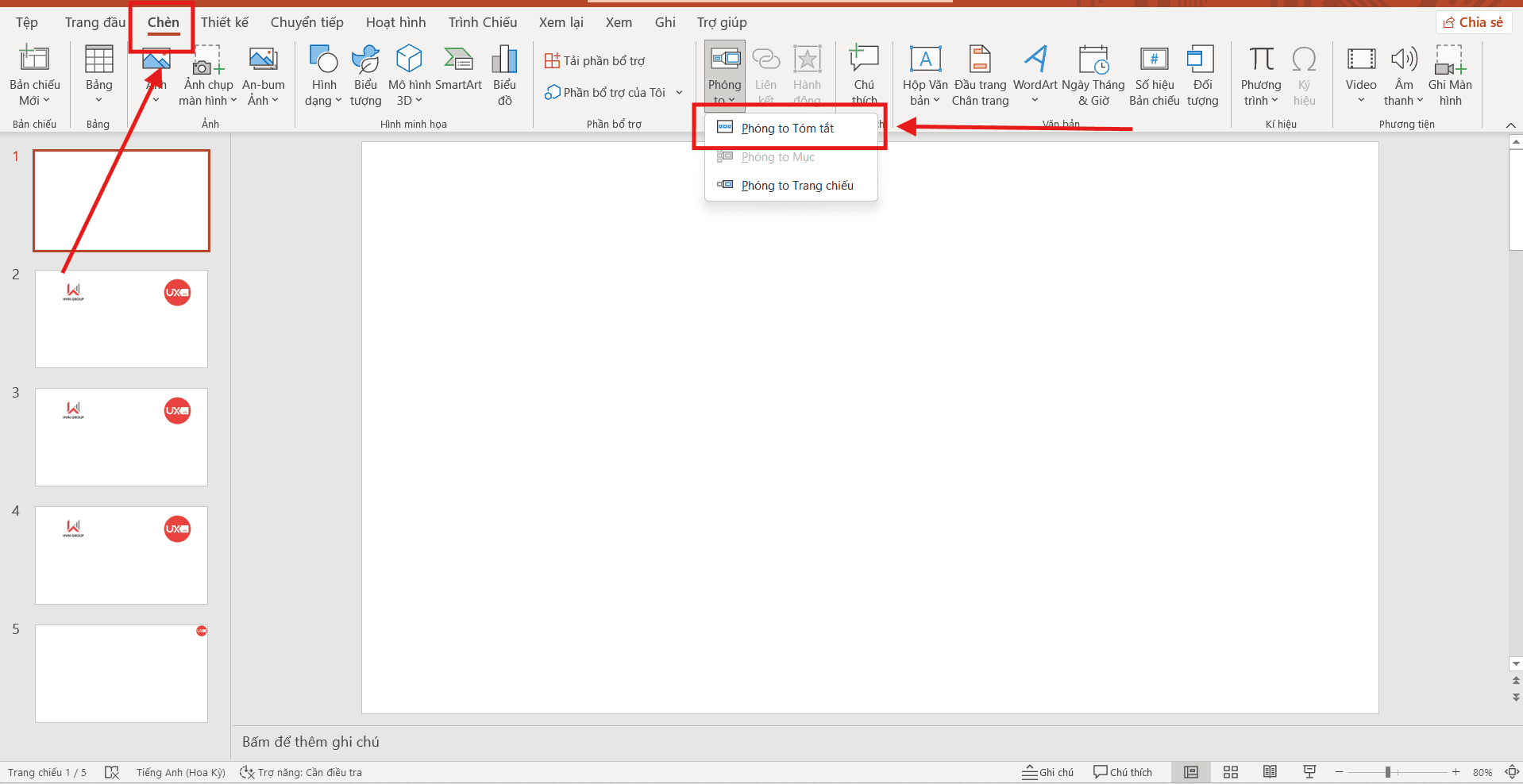 Cách tạo mục lục trong PowerPoint chuyên nghiệp và ấn tượng 7 Tạo mục lục trong Ppt tự động bằng tính năng Zoom