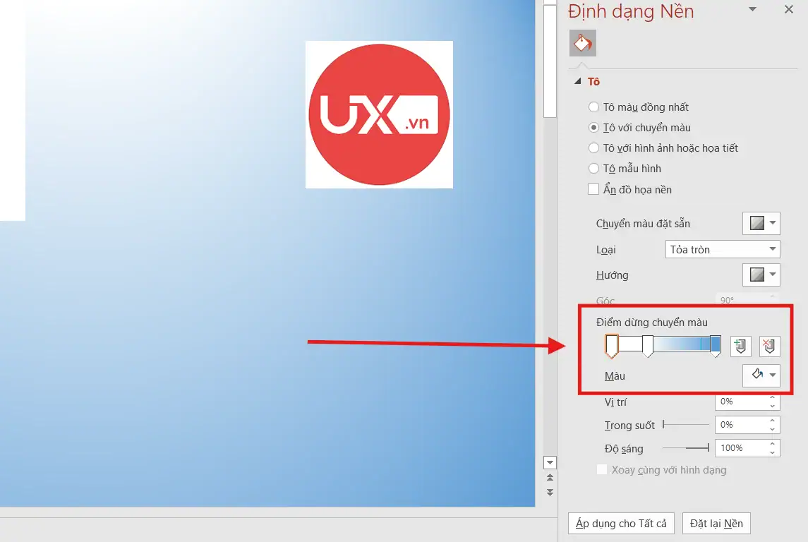 Tạo nền Gradient trong Ppt