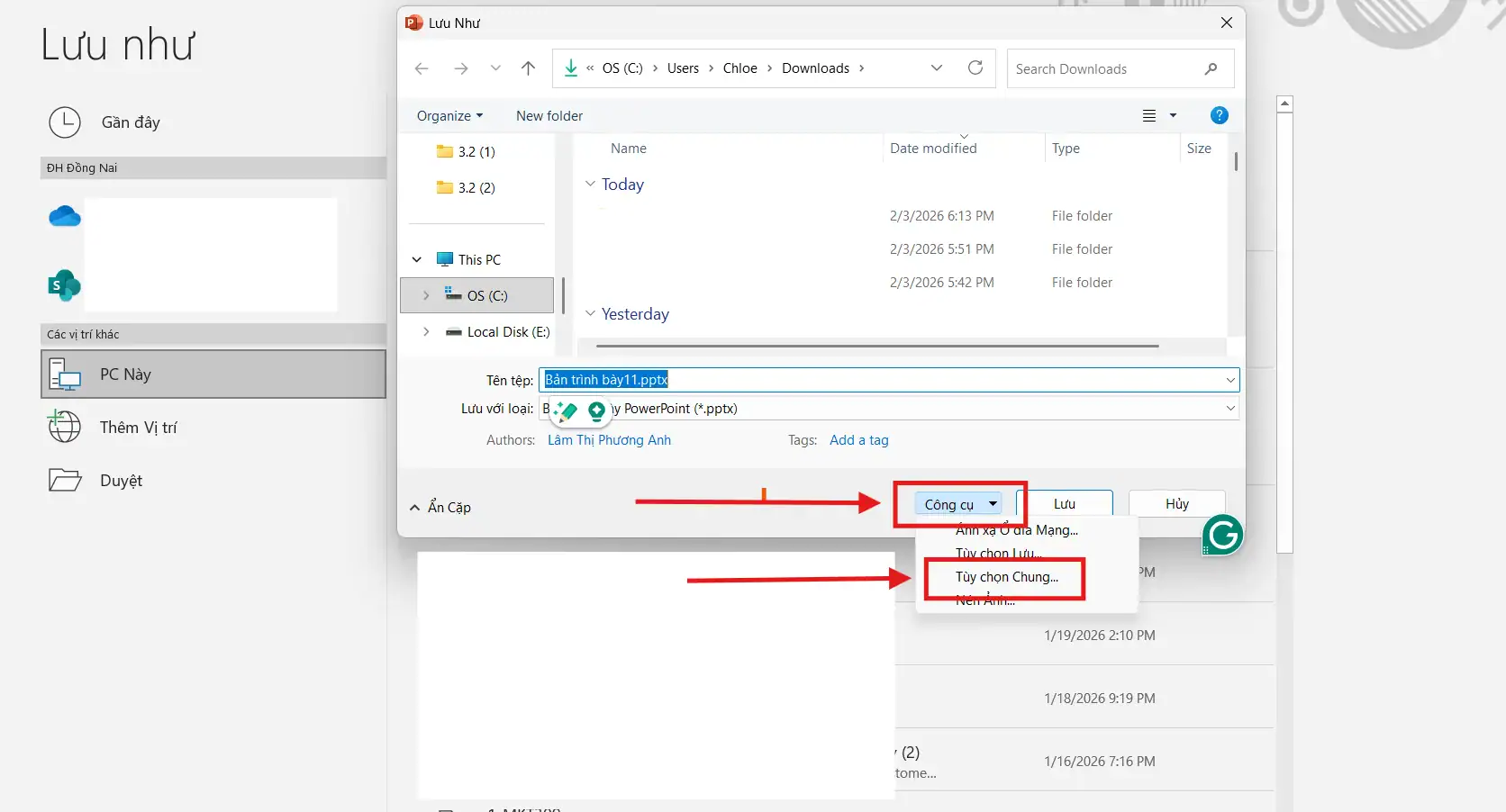 Cách đặt mật khẩu trong Ppt