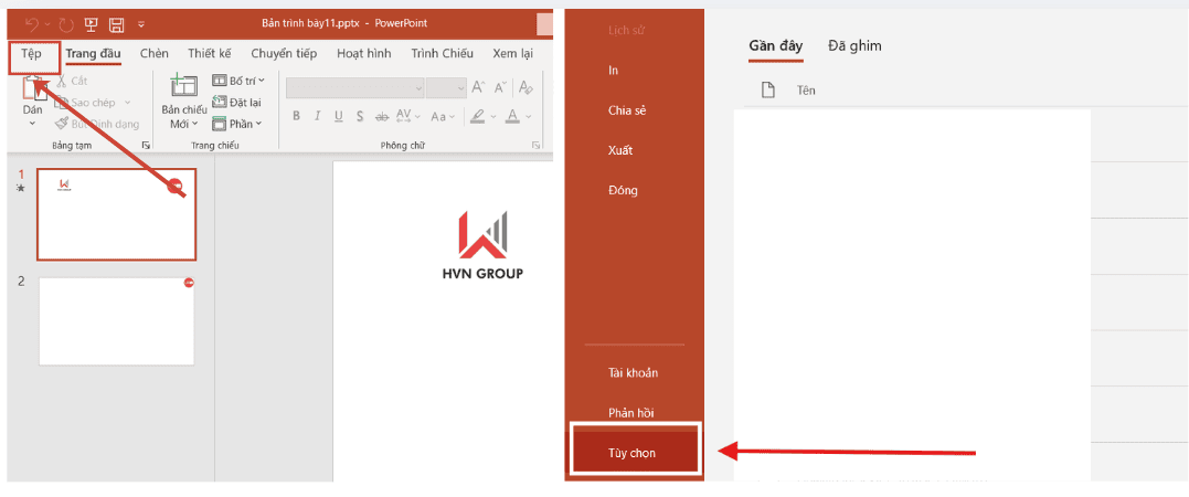 Cài đặt chế độ in chất lượng cao