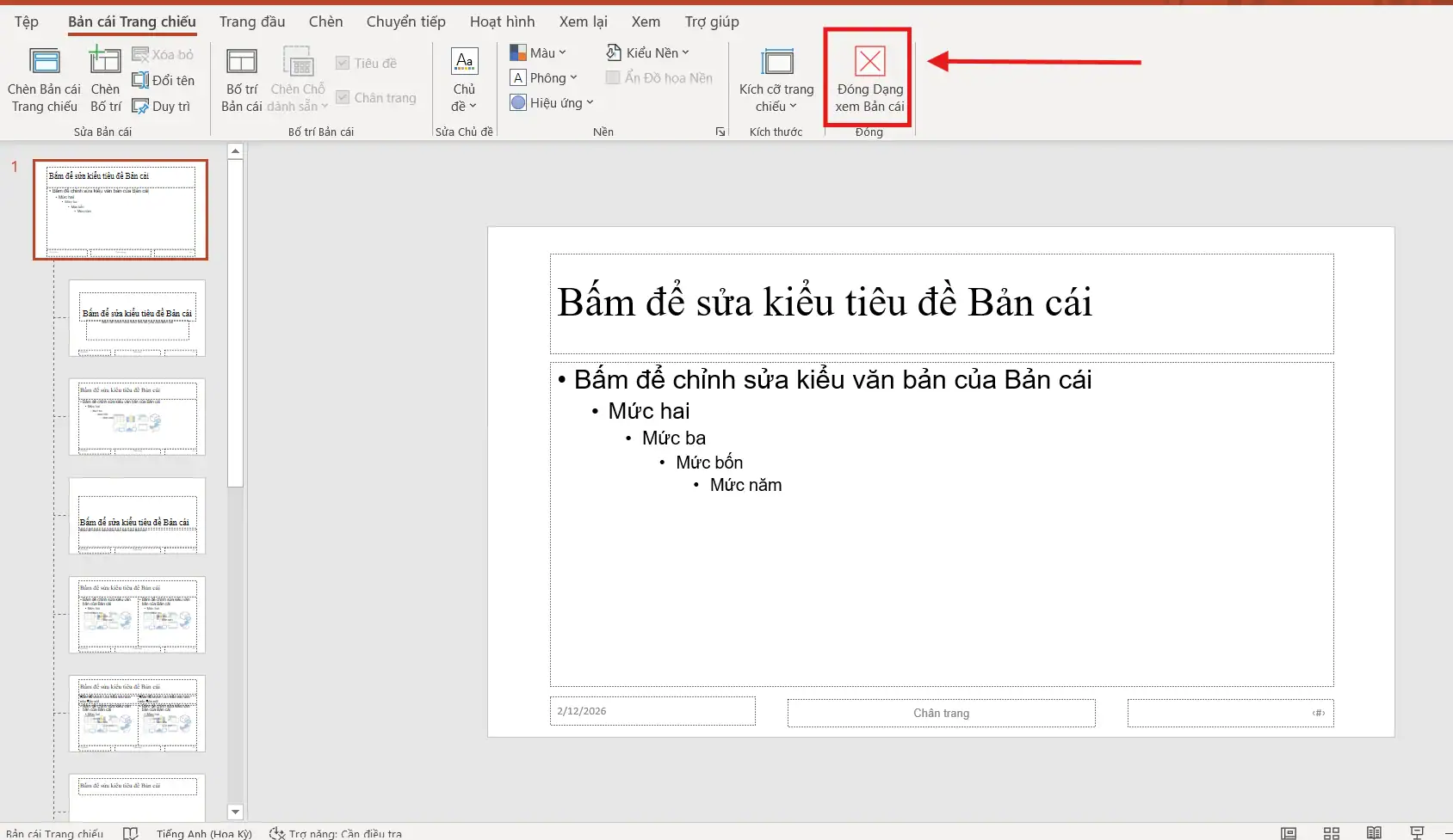 Đóng bản chiếu cái