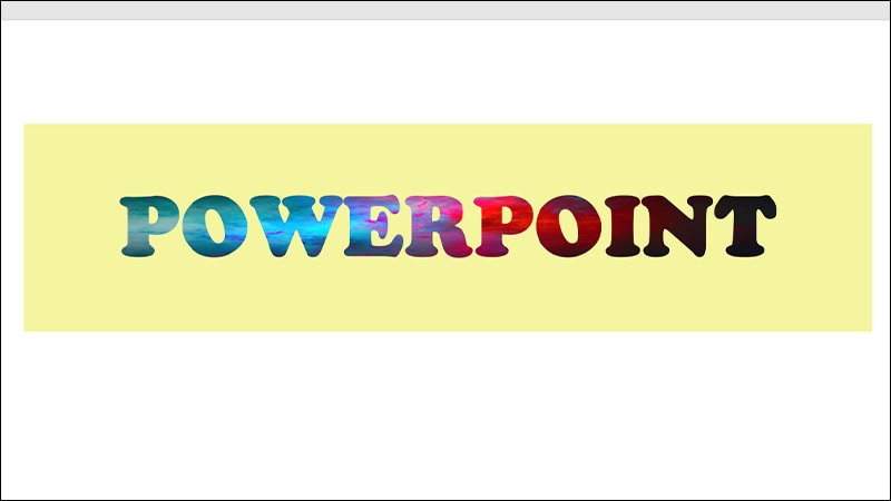 Lồng ghép ảnh vào chữ trong PowerPoint
