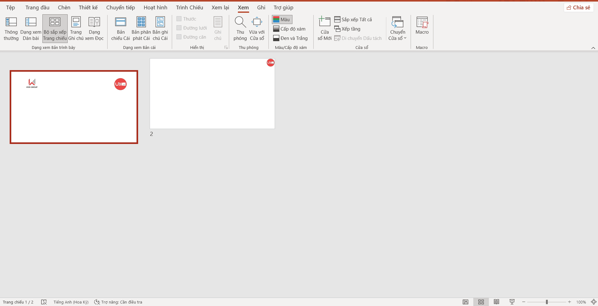 Sắp xếp thứ tự trình chiếu trong Ppt