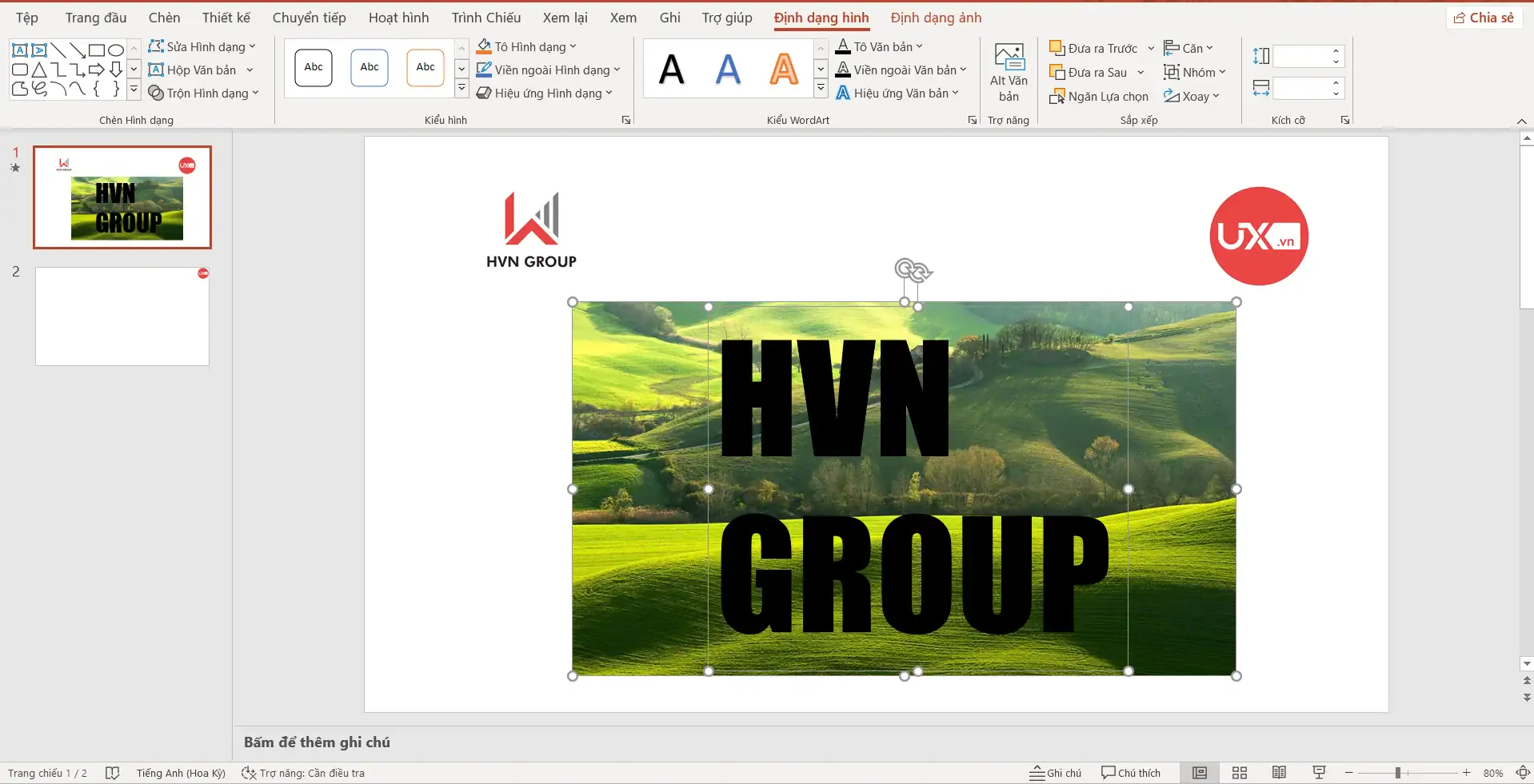 Sử dụng Merge Shape