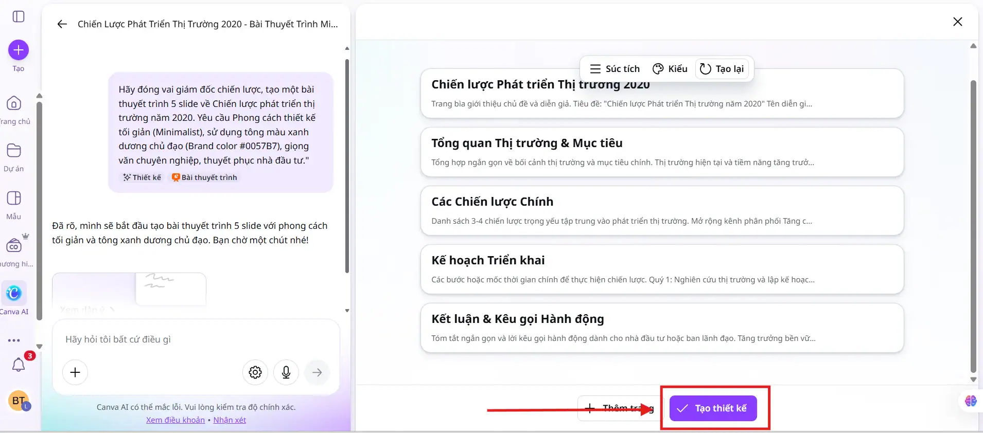 Tạo Slide AI bằng Canva