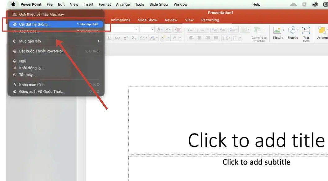 Thay đổi đơn vị đo trên Mac