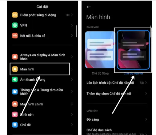Cách bật Dark Mode trong Google Slides trên máy tính và điện thoại 13 Bật dark mode trên điện thoại android