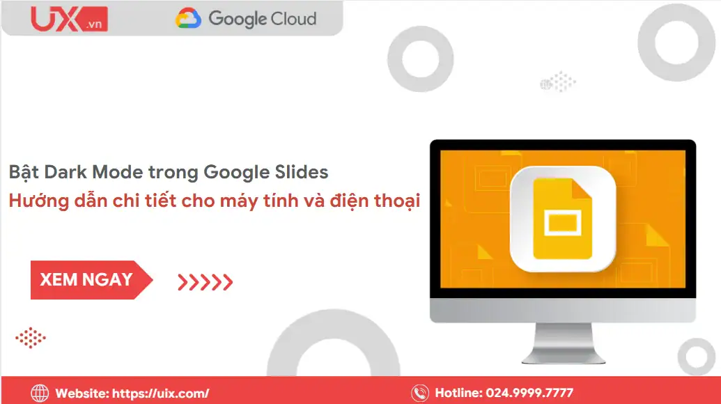 Cách bật dark mode cho google slides