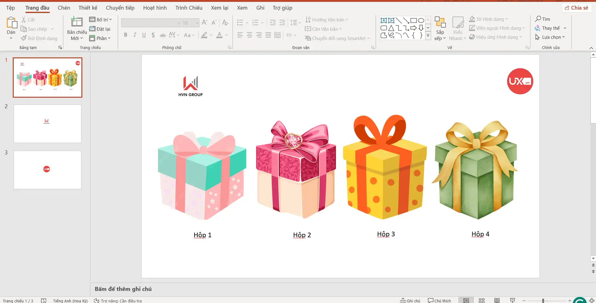 Cách làm hộp quà may mắn trên PowerPoint
