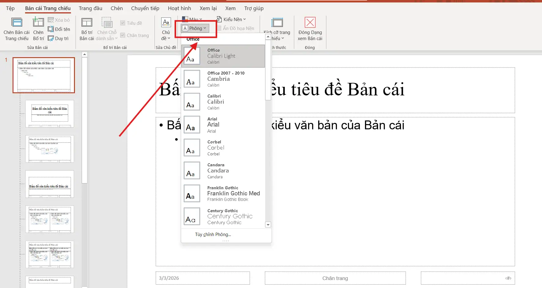 Cách tìm font chữ trong Ppt