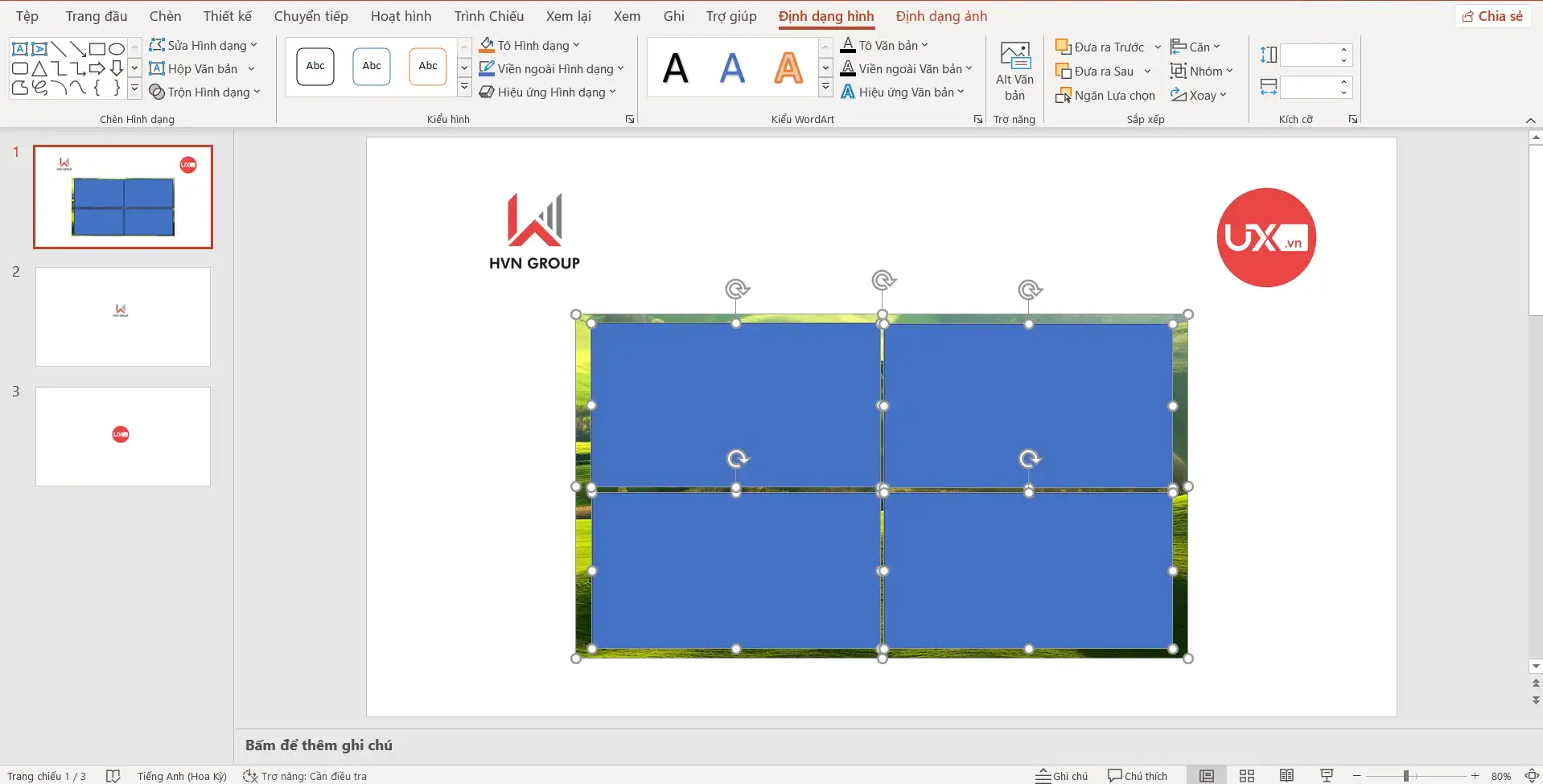 Cắt hình thành các mảnh ghép