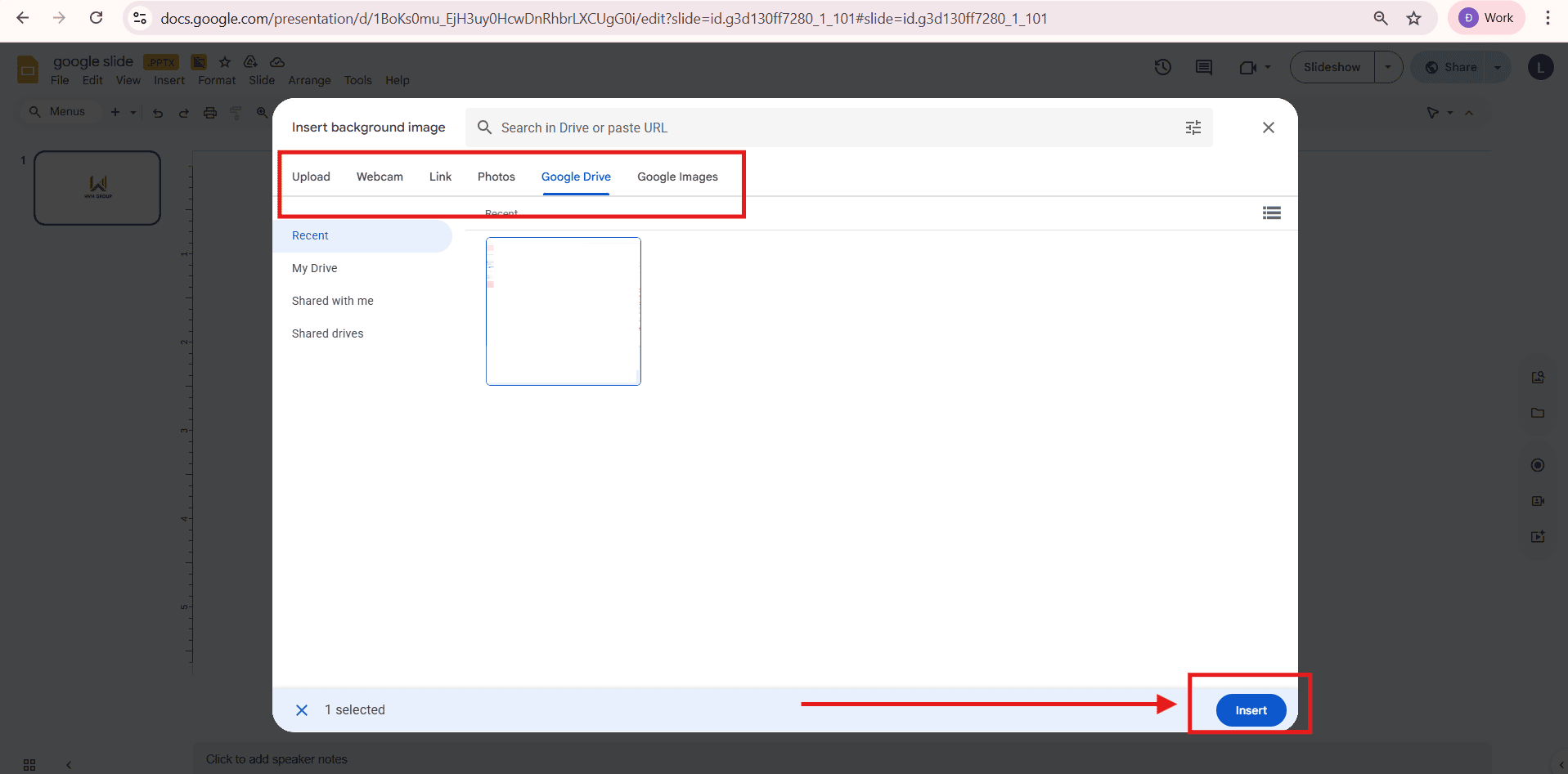 Cách chèn background cho Google Slide giúp slide chuyên nghiệp hơn 8 Chèn bg bằng hình ảnh