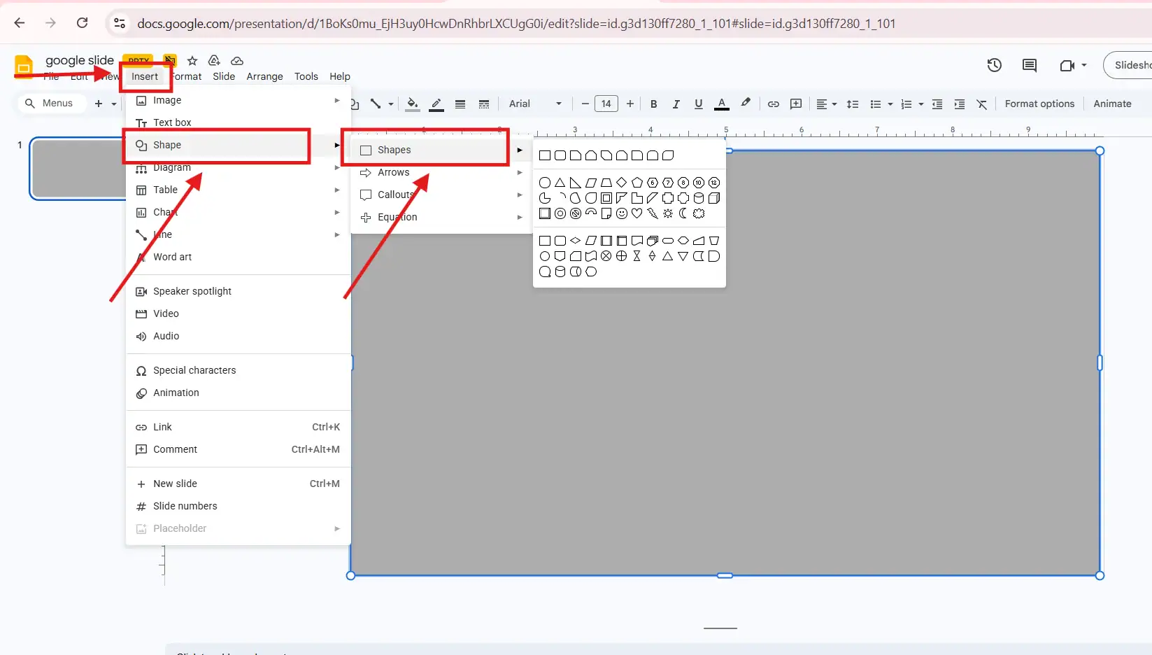 Cách chèn background cho Google Slide giúp slide chuyên nghiệp hơn 10 Chèn shape làm background