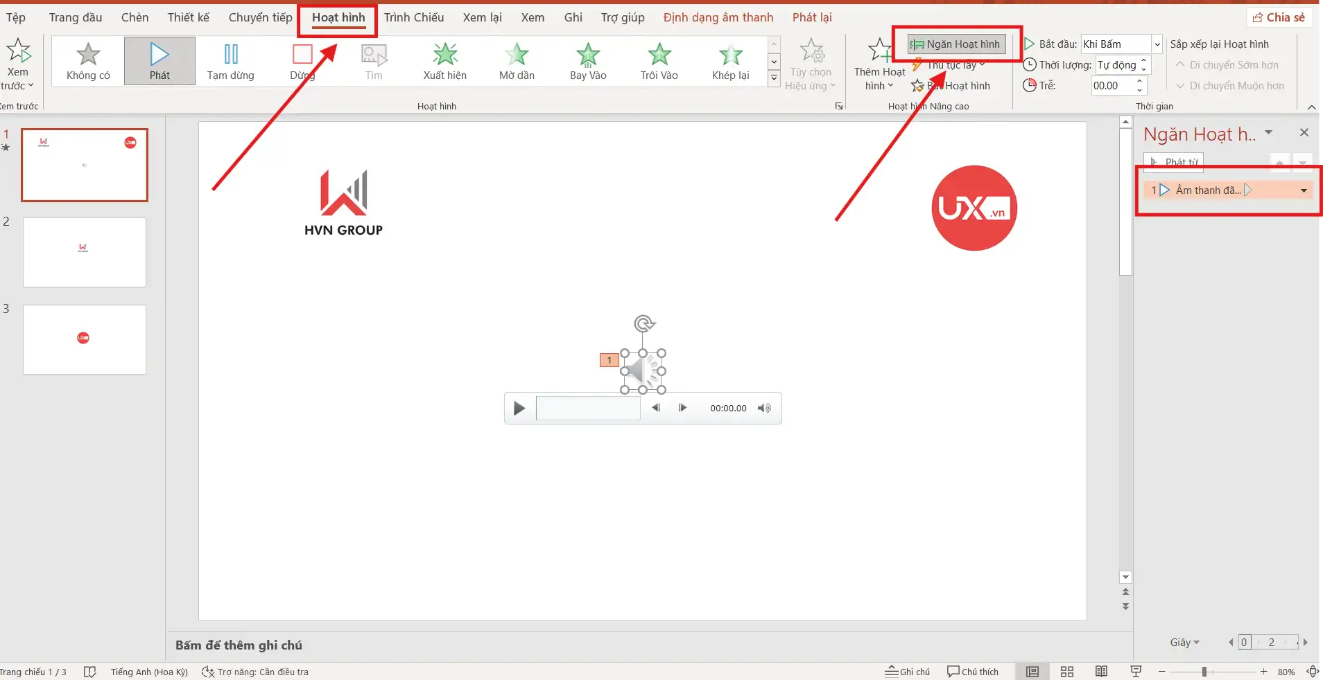 Chèn tiếng vỗ tay trong ppt