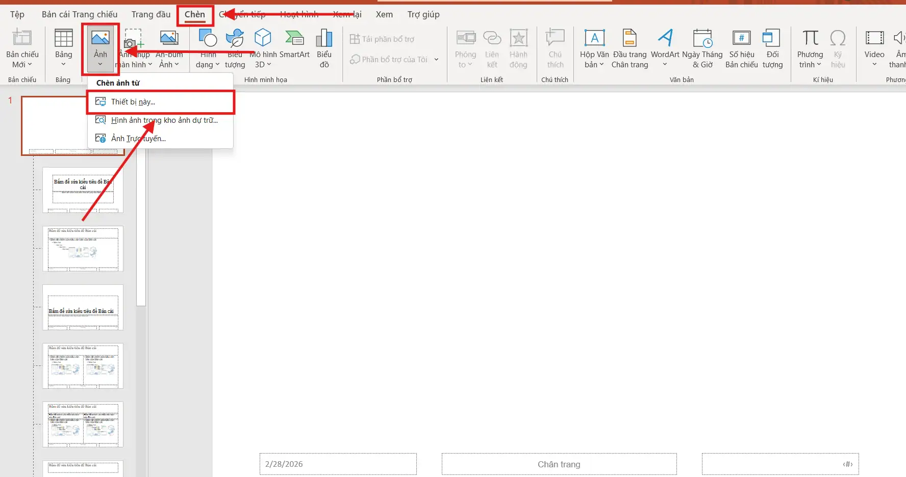 Chèn watermark trong powerpoint