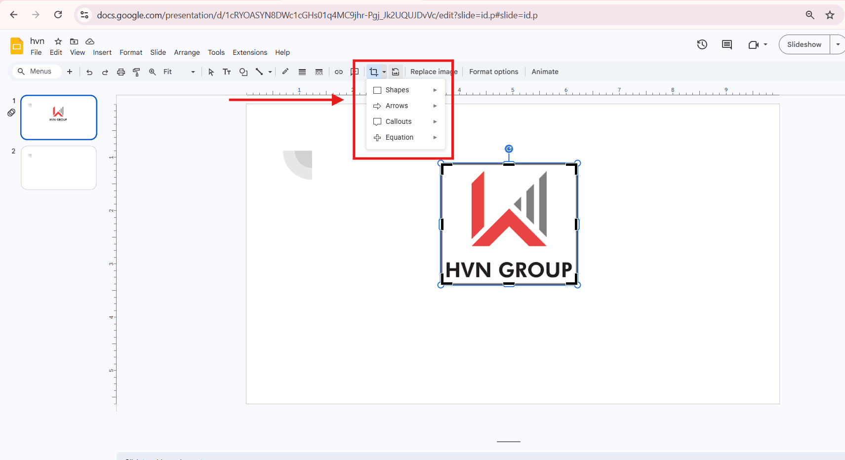 Chỉnh sửa ảnh trong Google Slides giúp slide đẹp và chuyên nghiệp hơn 4 Chỉnh sửa ảnh trong gg slide
