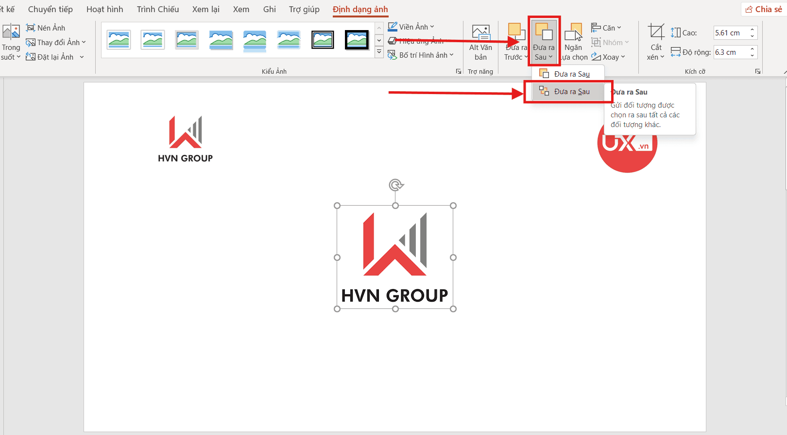 Định dạng ảnh làm watermark