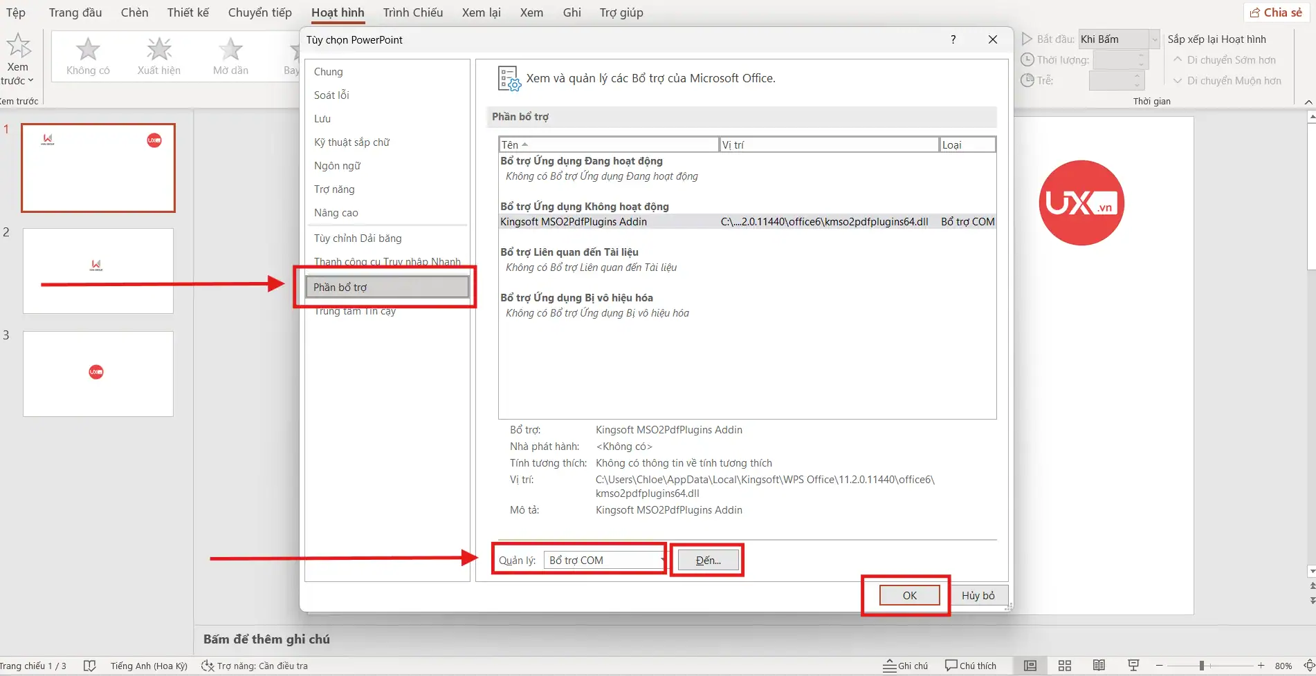 Lỗi không hiện Adobe Presenter 
