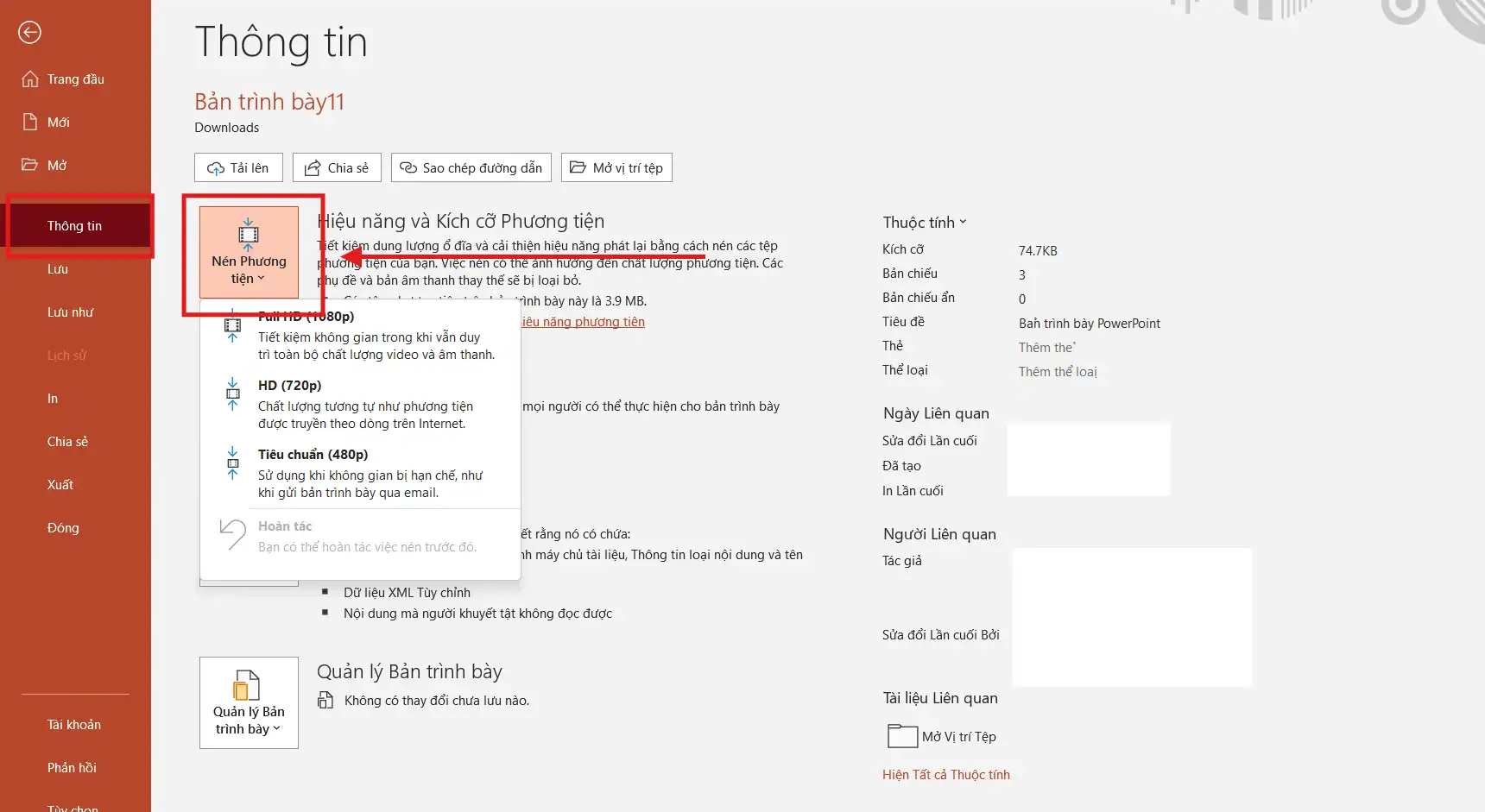 Nén phương tiện