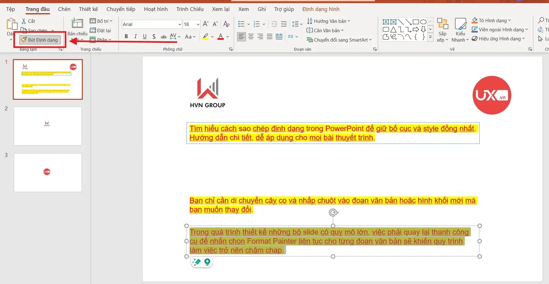 Sao chép định dạng