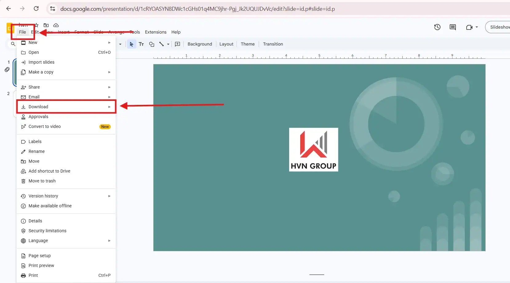 Tải slide trực tuyến