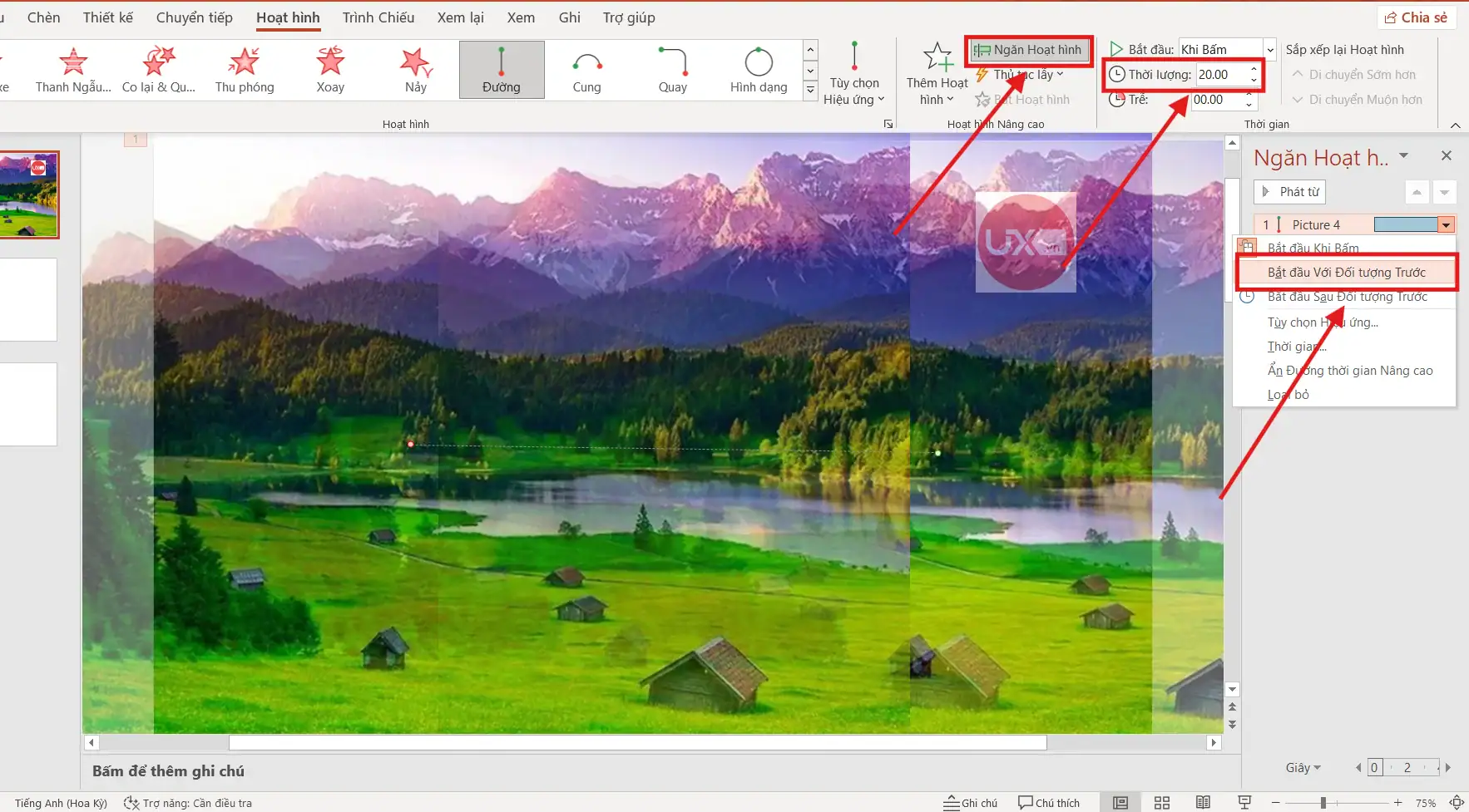 Tạo hiệu ứng BG Ppt