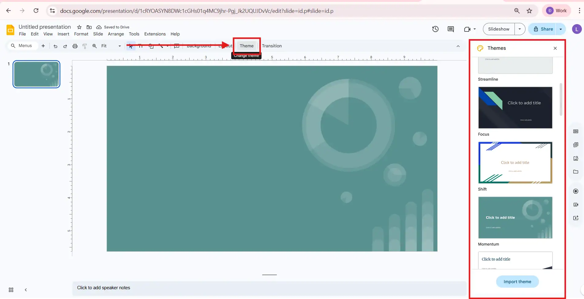 Tạo slide trực tuyến trên google slides