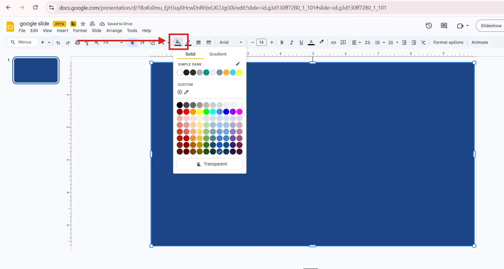 Cách chèn background cho Google Slide giúp slide chuyên nghiệp hơn 11 Thay đổi bg bằng shape