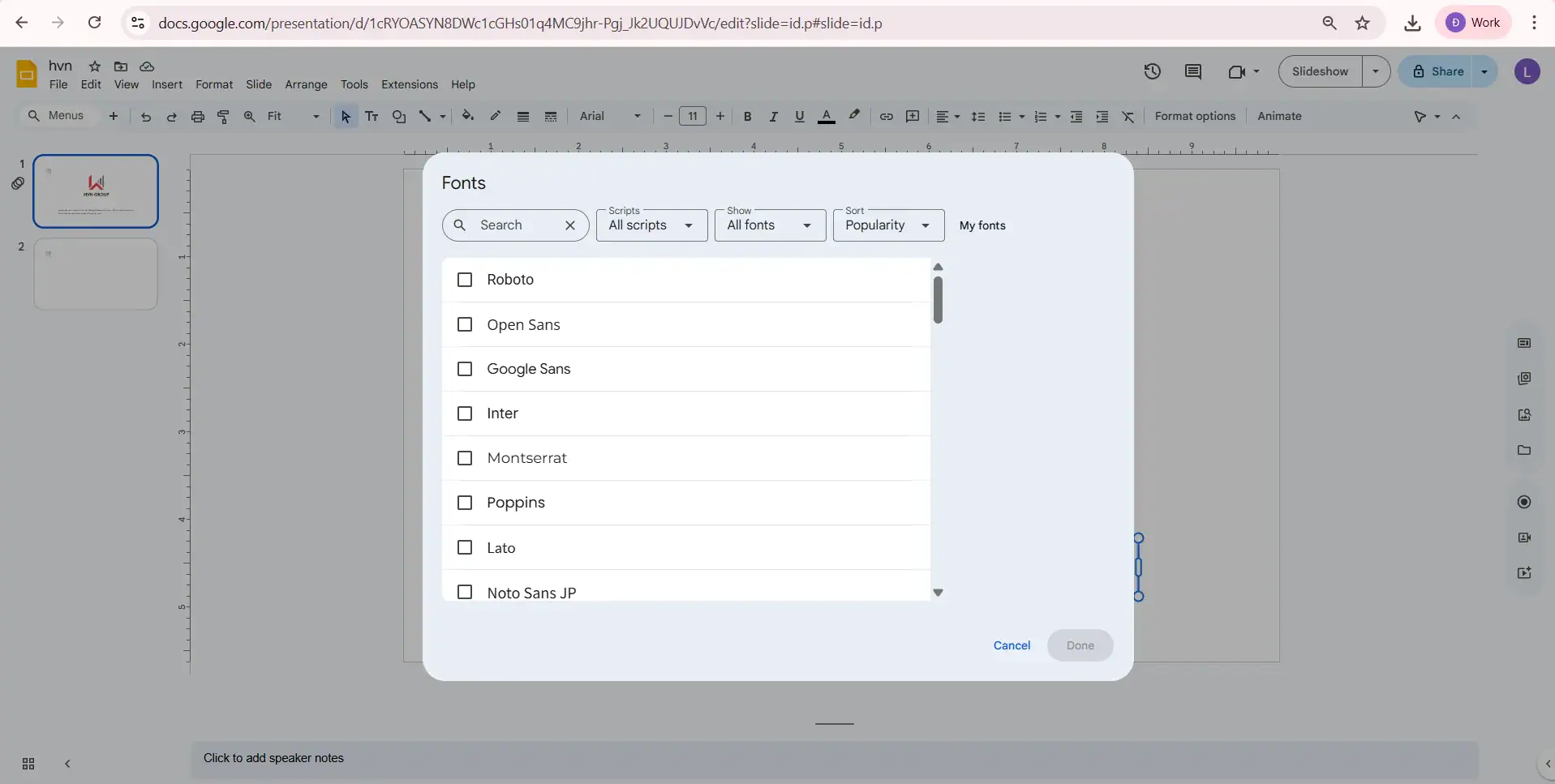 Thêm font chữ trong Google Slides: Hướng dẫn chi tiết và dễ thực hiện 7 Thêm font chữ