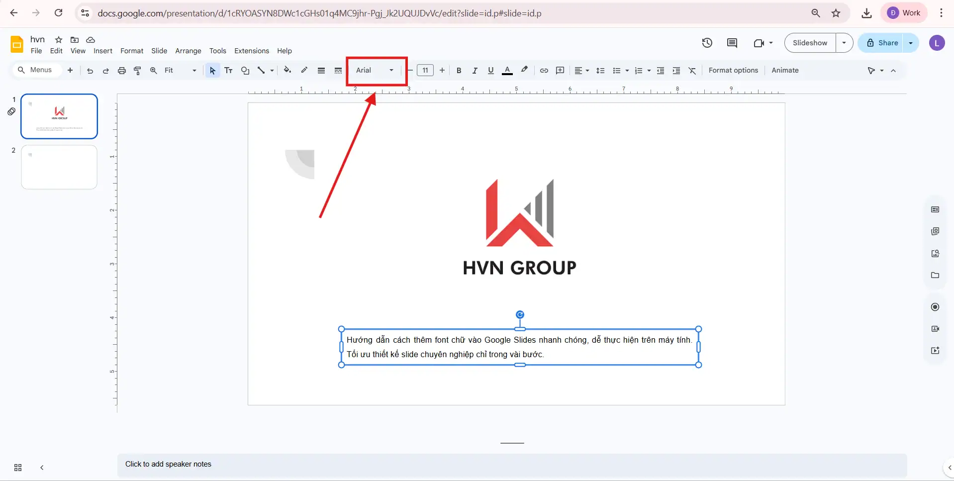 Thêm font chữ trong Google Slides: Hướng dẫn chi tiết và dễ thực hiện 5 Thêm font chữ trong google slides